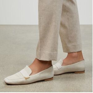 Lafayette 148 New York Eve Square-Toe
Suede Loafers Light Beige EUR 38 US 8